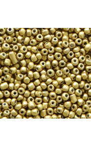 Seed beads 11/0 (2mm) Metallic brass gold
